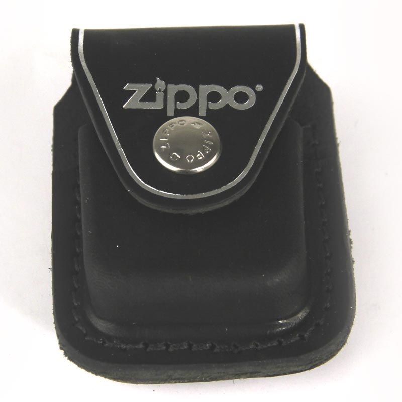 ZIPPO Lederhalf.schw./Clip   1701006