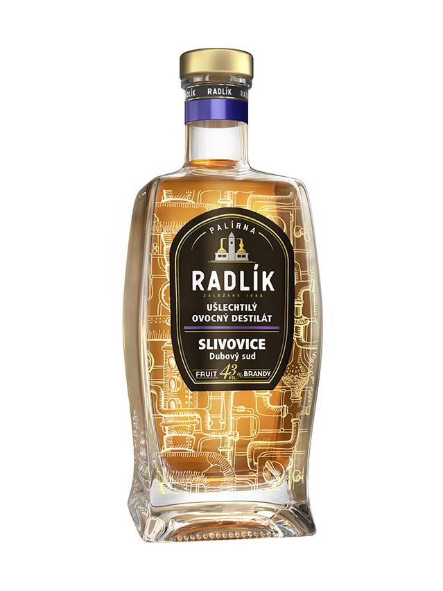 Radlík Slivovice dubový sud 43% 0,5 l