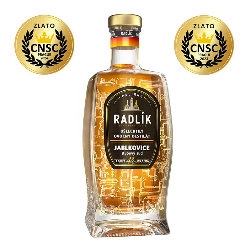 Radlík Jablkovice dubový sud 0,5l 43%
