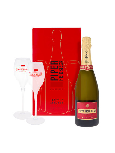 Piper-Heidsieck Champagne AOC brut white 0,75 l 12% obj. + 2 skleničky