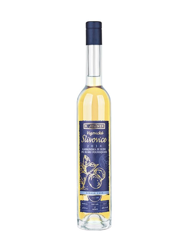 R.Jelínek Vizovická slivovice GABROVSKÁ 2014 0,5 l 48,5%