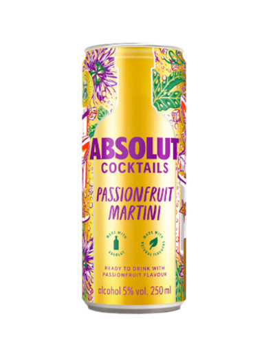 Absolut Passionfruit Martini 0,25 l 5% plech