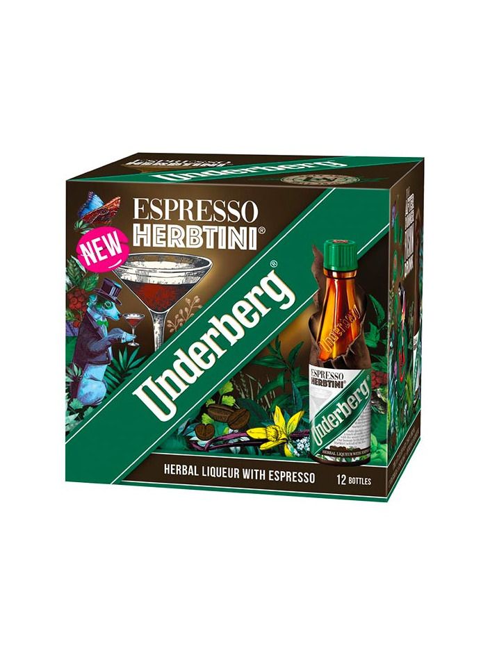Underberg Herbtini Herbal Liquor with Espresso 27% 12 x 0,02l