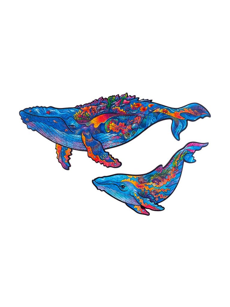Unidragon Milky Whales M dřevěné puzzle
