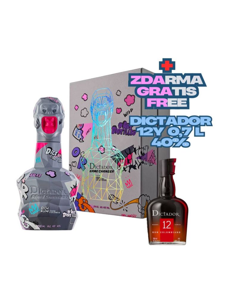 Dictador Game Changer Grey & Pink 40% 0,7 l dárkový box