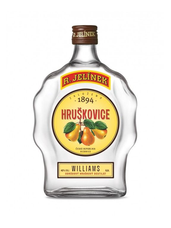 R.Jelínek Hruškovice Williams 42% 0,5 l budík
