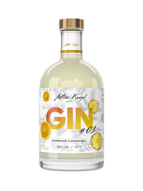 Anton Kaapl GIN #1 pomeranč s ananasem 38% 0,7 l
