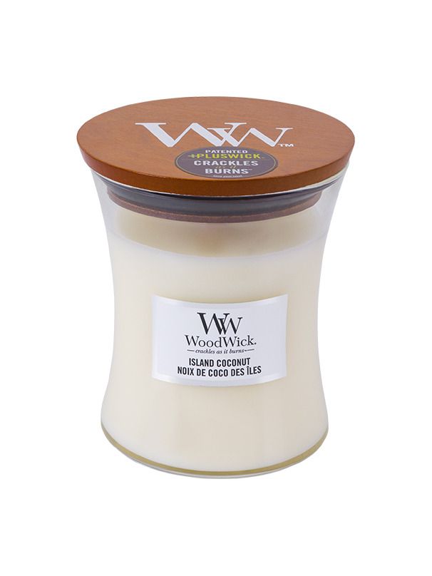 WoodWick Island Coconut glass medium