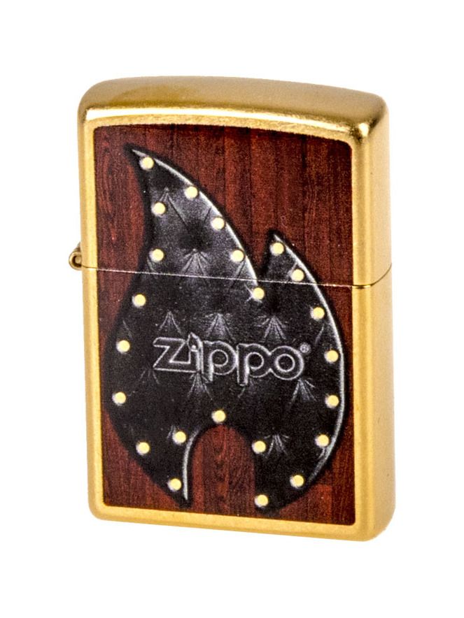 ZIPPO Gold Dust color "Leather Flame" 60000424