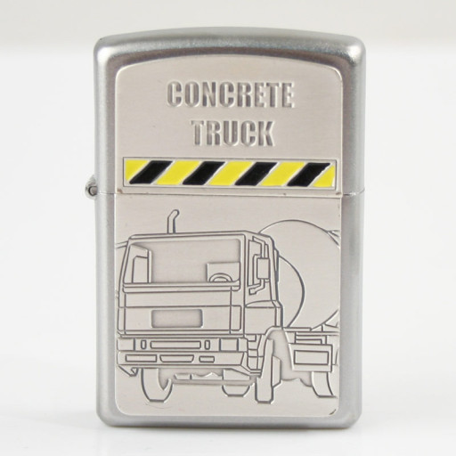 Zippo chrom Plakette Concrete Truck 2001289