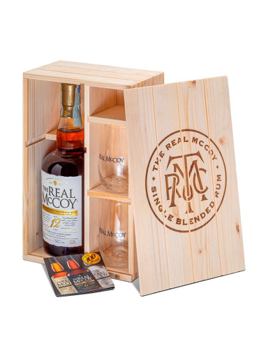 The Real McCoy 12Y 100 Proof Limitovaná edice 0,7 l 50% Dřevěná krabička + 2 skleničky