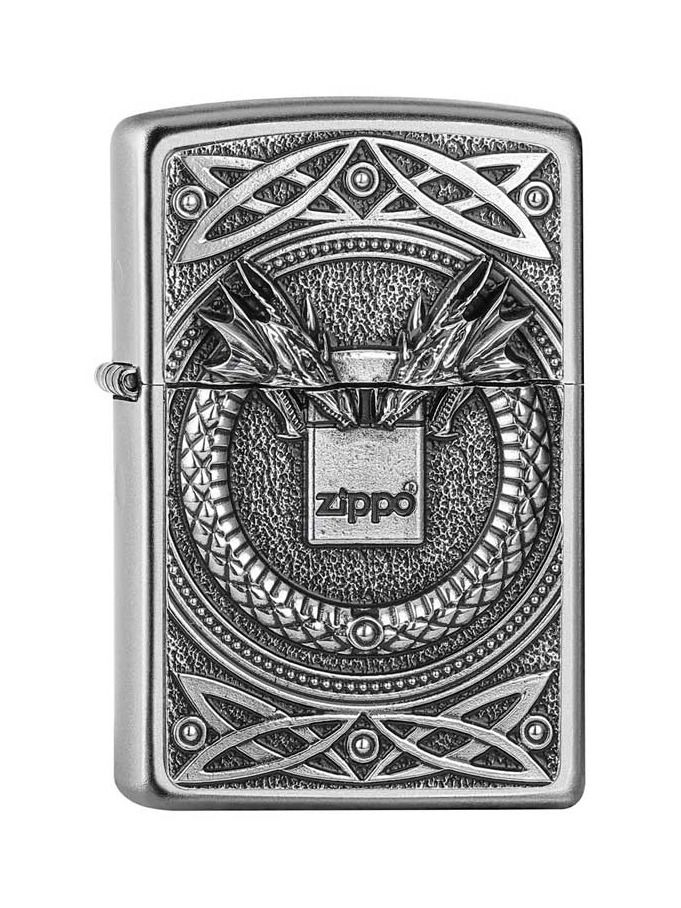 ZIPPO satin finish Emblem "Dragons/Zippo" 2007435